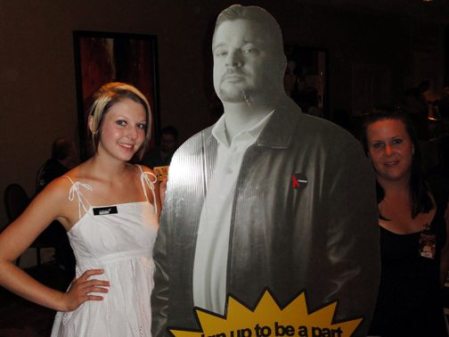 Cardboard Jim declared that girl in white was Ms. Sooner Con 20.