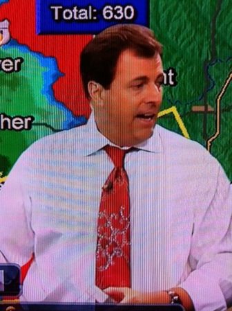 mike morgans bedazzled severe weather tie