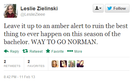 Twitter   LeslieZieee  Leave it up to an amber alert ...