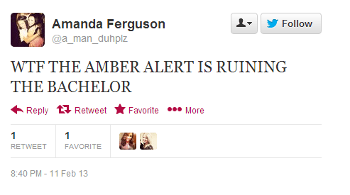 Twitter   a_man_duhplz  WTF THE AMBER ALERT IS RUINING ...