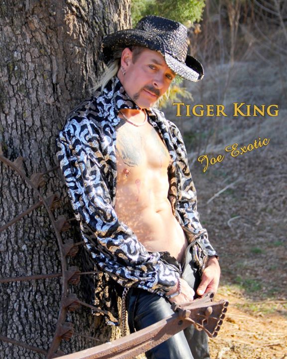 Meet Joe Exotic. He's the owner of GW Exotic Animal Park and the Biker