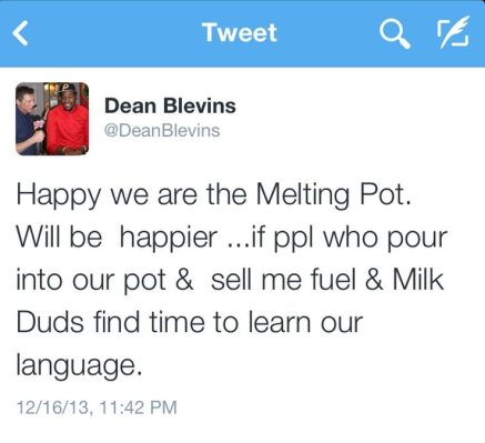 dean blevins language tweet