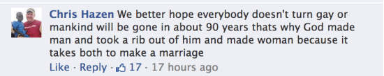 Chris Hazen Oklahoma Facebook marriage equality