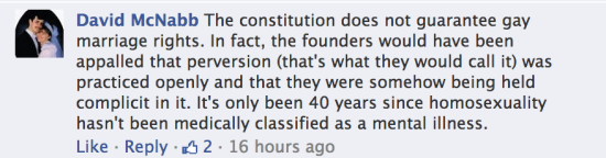 David McNabb Oklahoma Facebook marriage equality