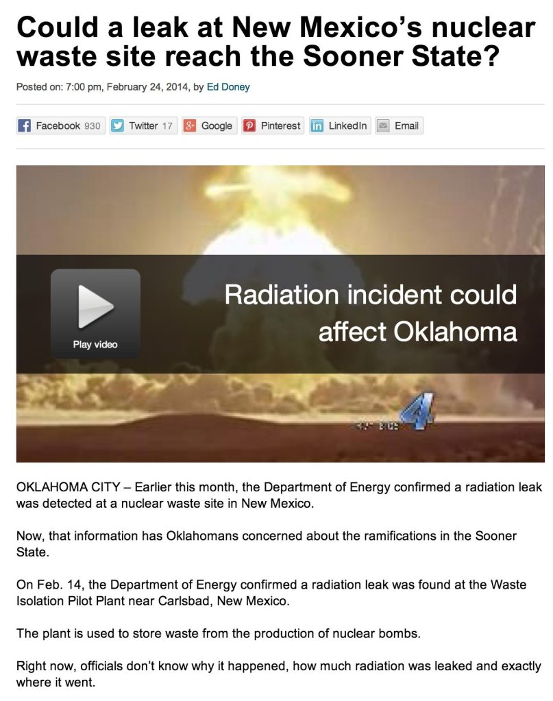 kfor radiation leak oklahoma