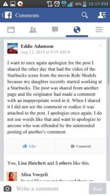 facebook apology